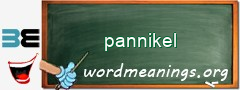 WordMeaning blackboard for pannikel